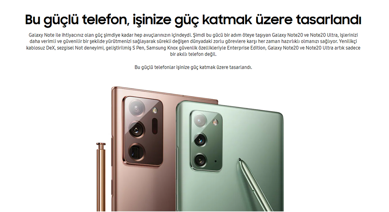 Yenilenmiş Samsung Galaxy Note 20